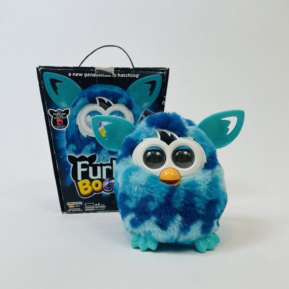 Furby Boom! Blue Waves Aqua 2013 Hasbro Rare With Box - Tested Hasbro - Picture 1 of 11